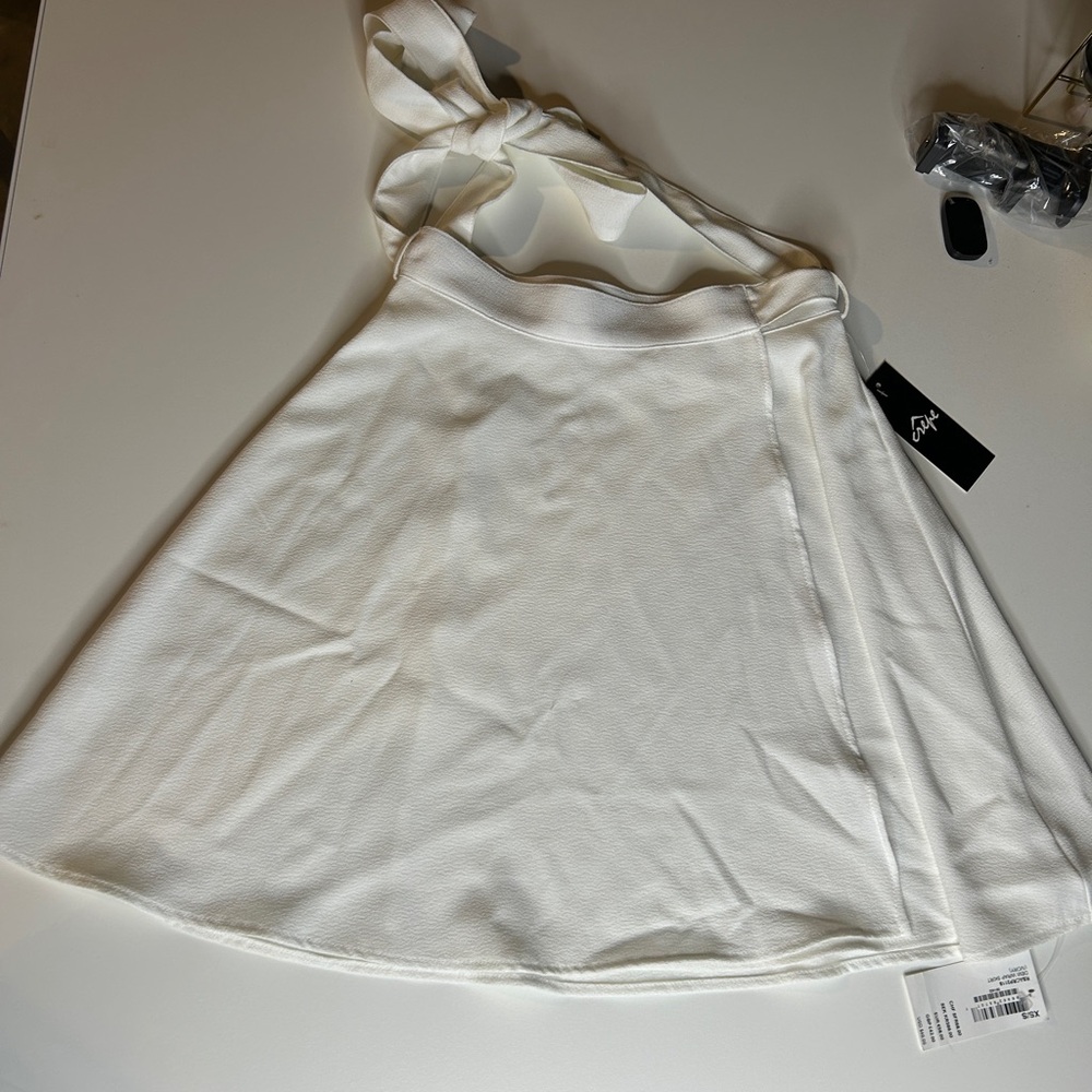 American Apparel Ivory Crepe Wrap Skirt